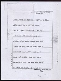 Prisoner Letter - 25 April 1943