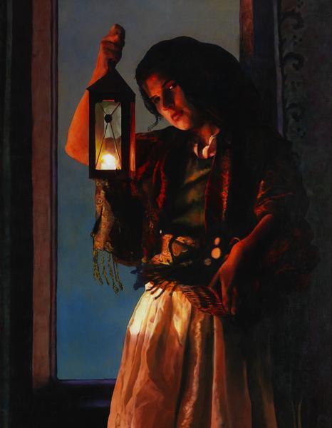 A Damsel Came To Hearken - 14 x 18 giclée on canvas (pre-mounted) by Ashton Young