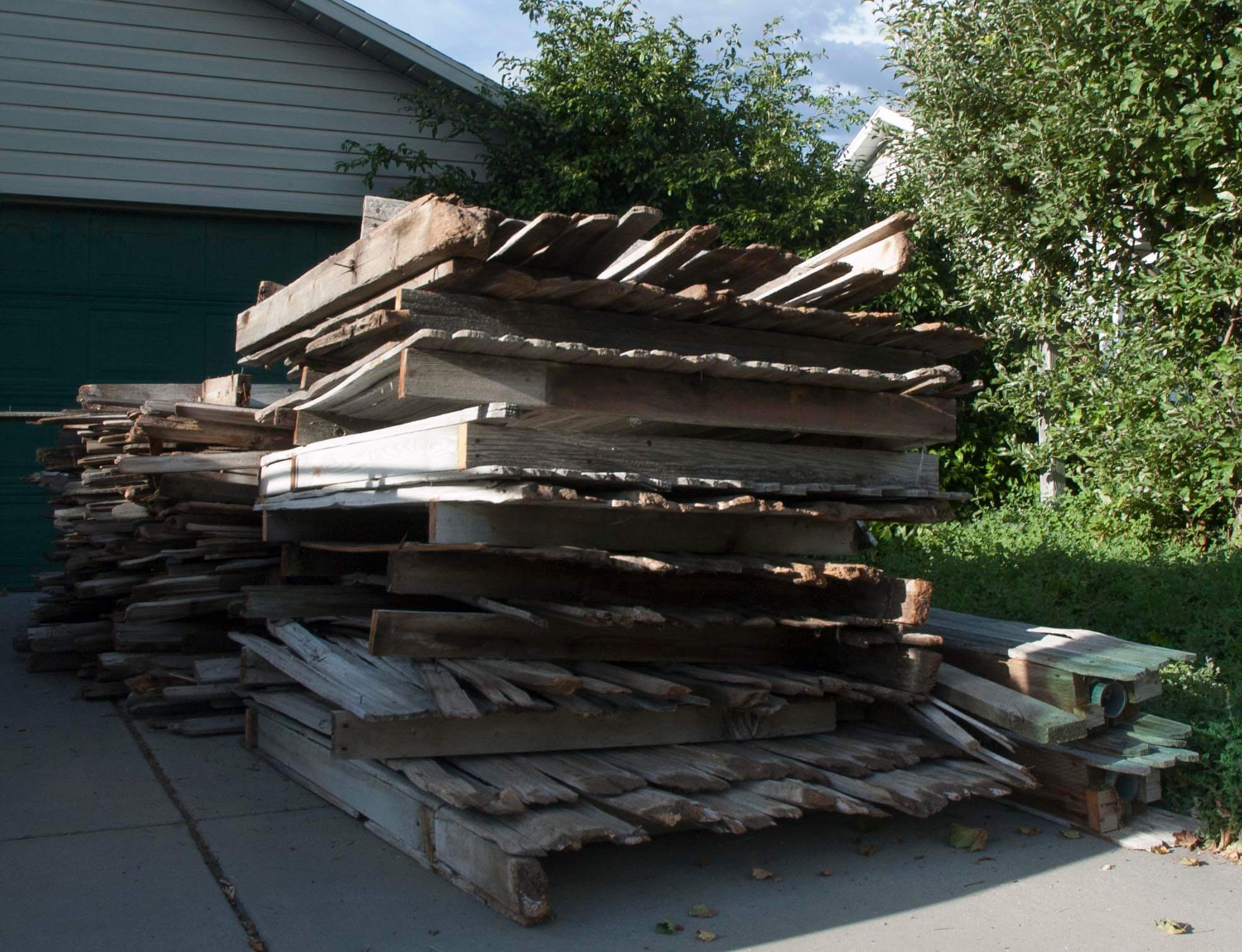 Strictly speaking, the first steps in constructing the barn involved dismantling these fence section...