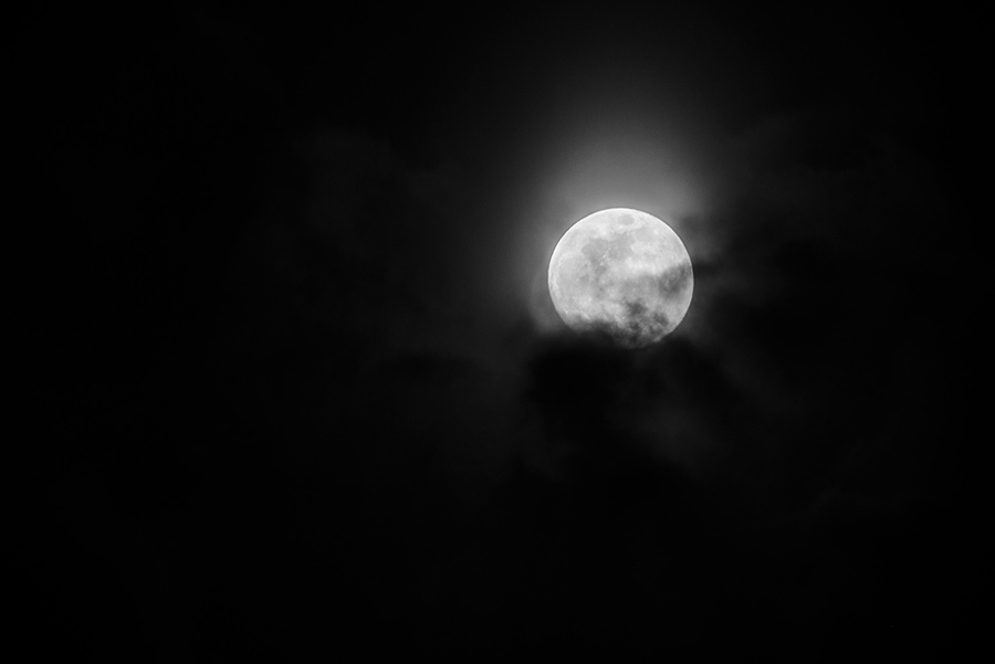 Moon through the Clouds, II